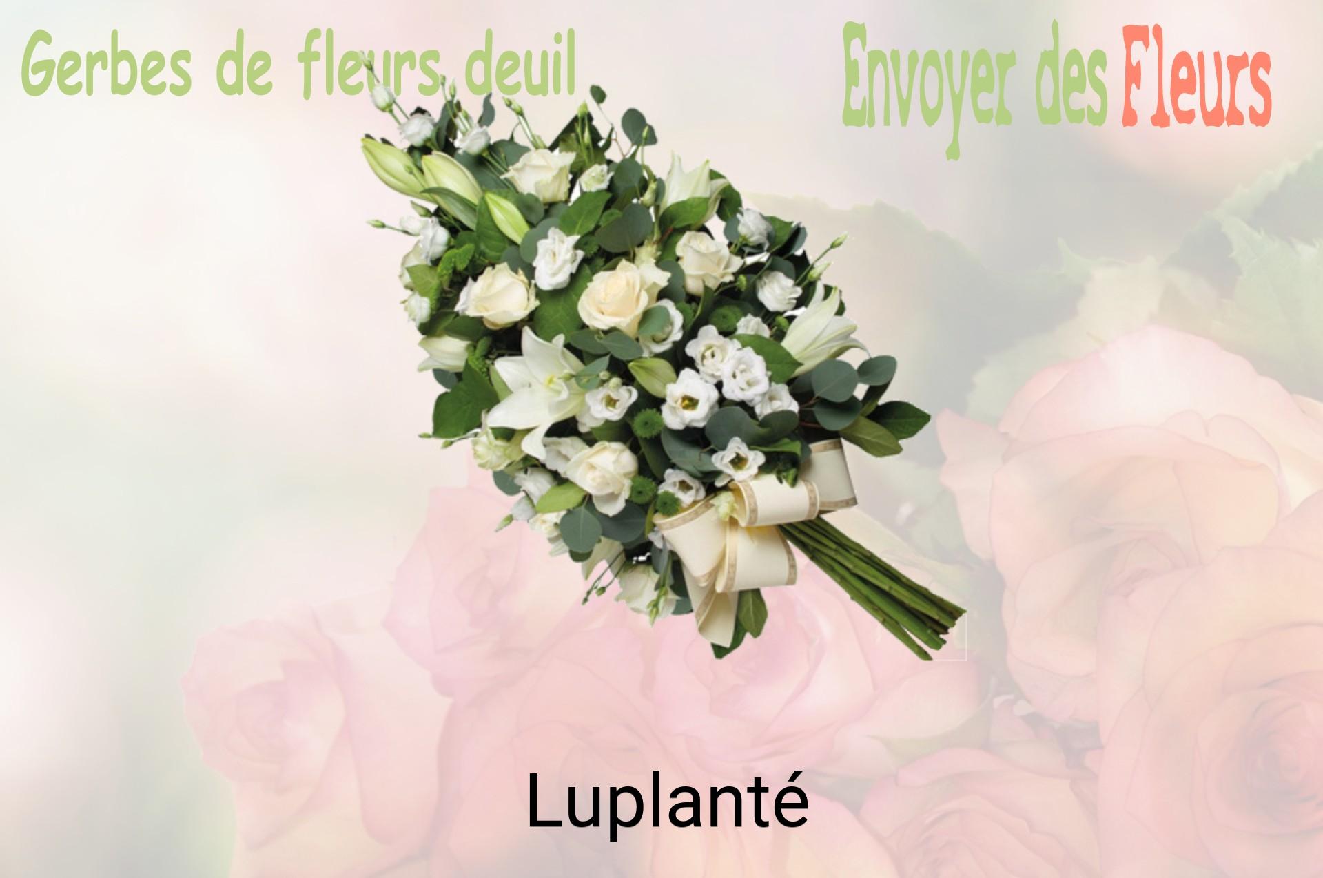 Gerbe de fleurs de deuil livrée à Luplanté